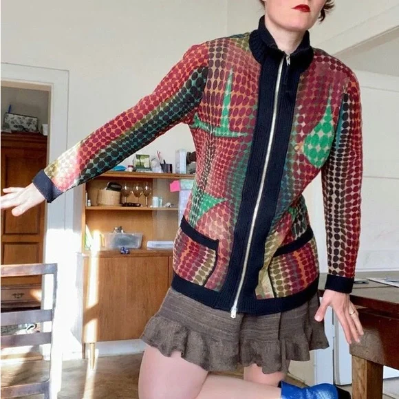 Vintage 1995 Cyberbaba cyberpunk Jean Paul Gaultier zip sweater Illusion